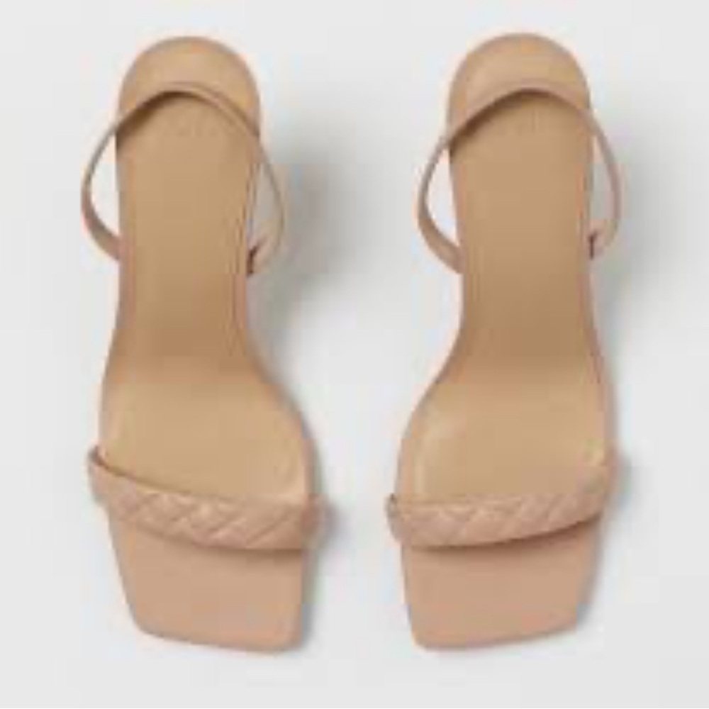 H&M Quilted Slingback Heels Sz 37